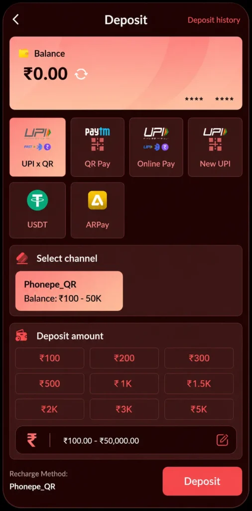 Raxi Win Deposit